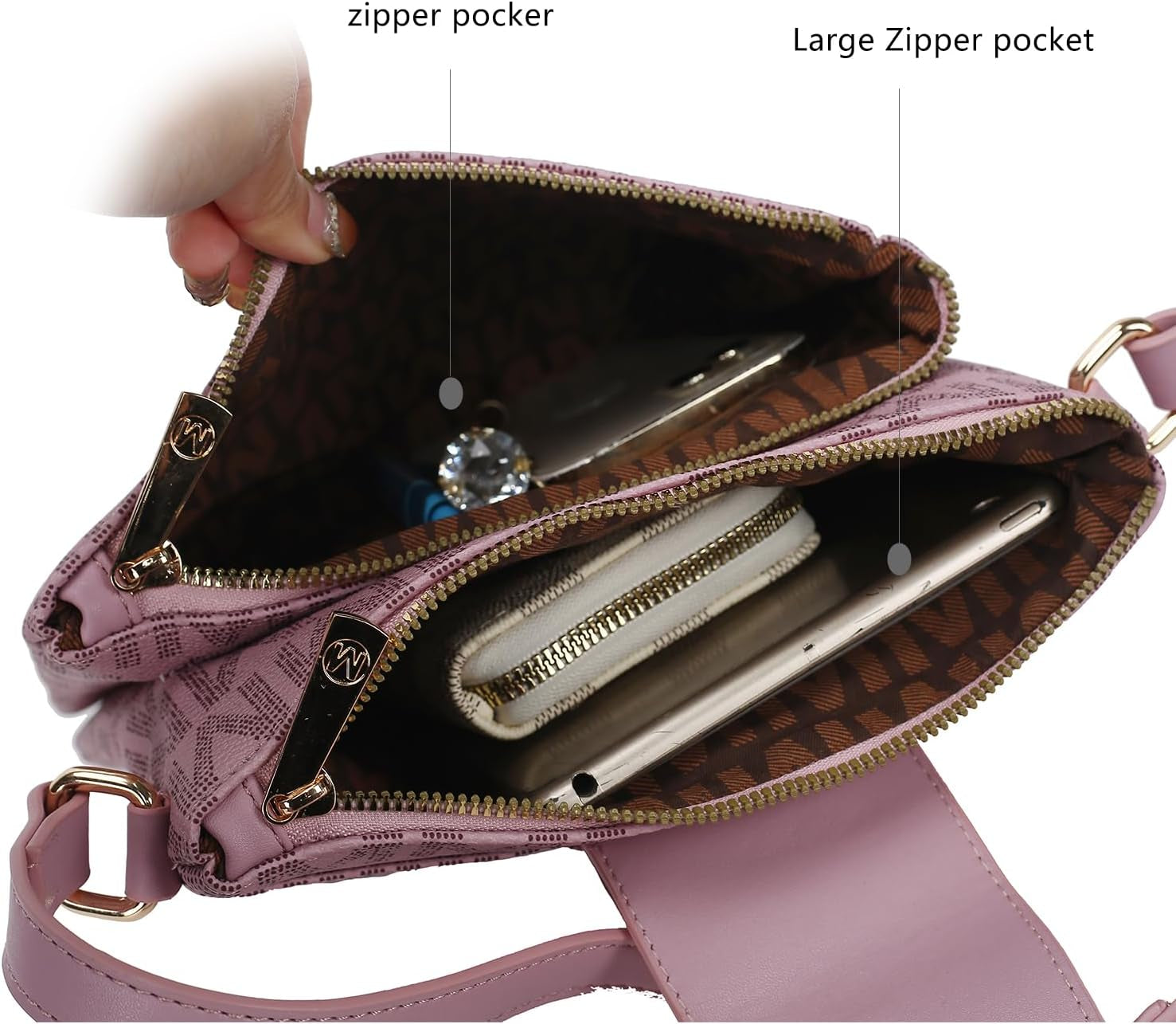 Crossbody Bags for Women, Vegan Leather Shoulder Bag Handbag Purse by Mia K