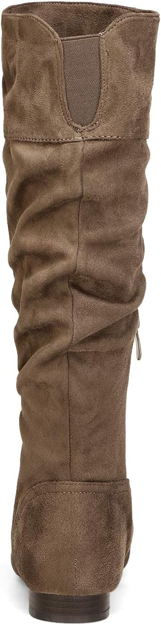 Women'S Knee High Pull on Fall Weather Winter Boots