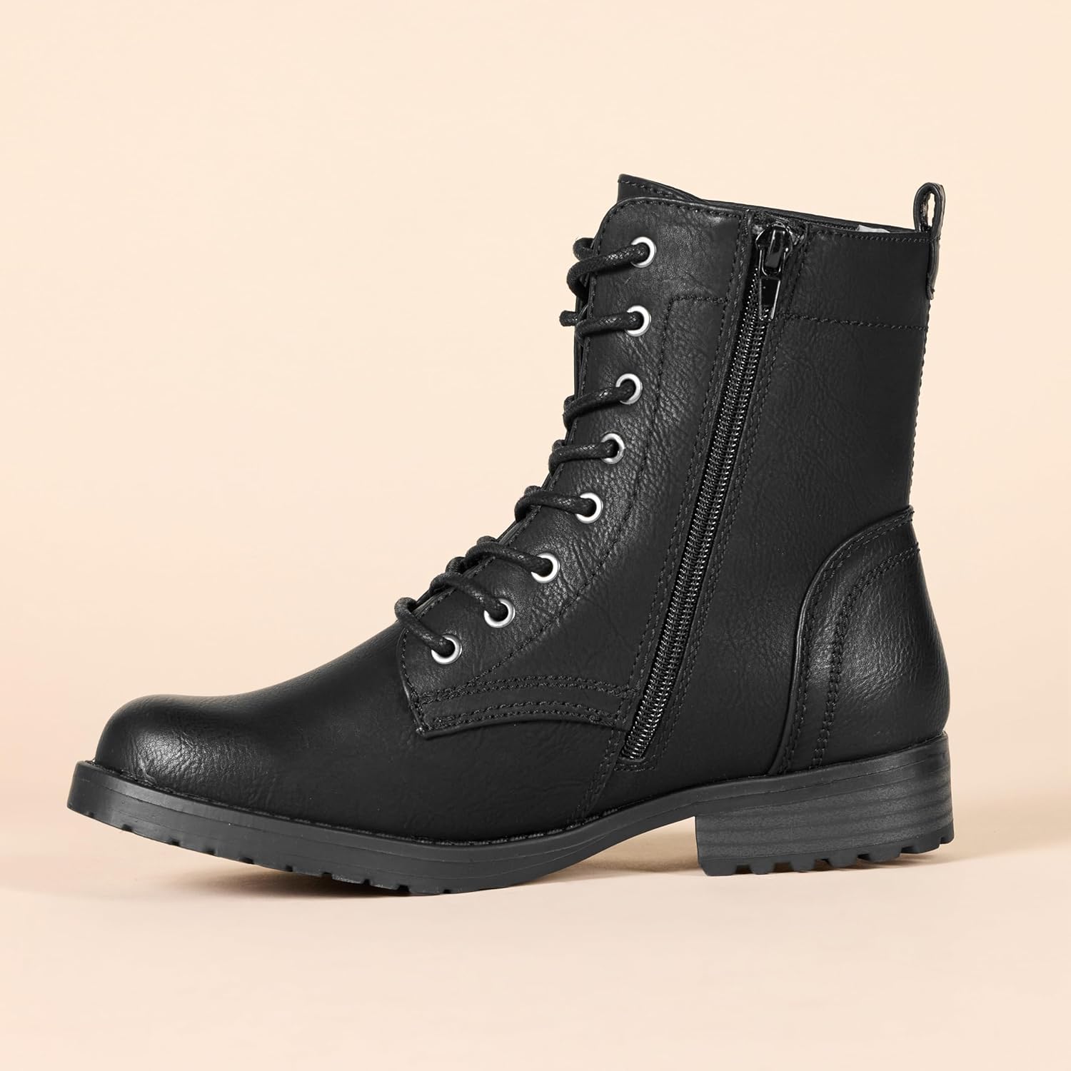 Womens Lace-Up Combat Boots