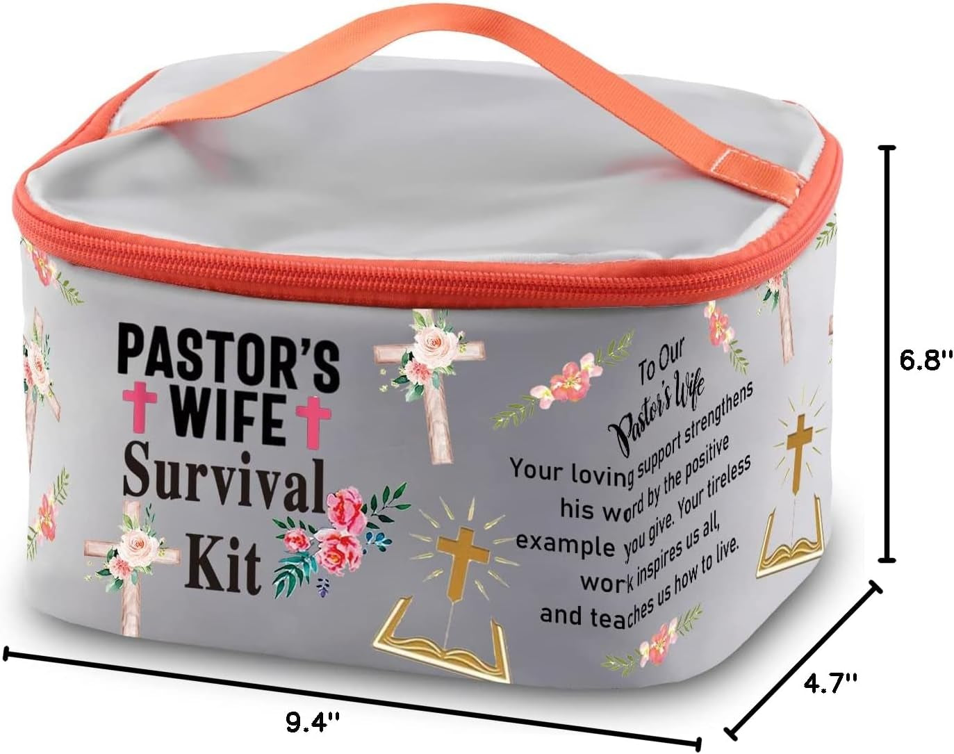Pastor'S Wife Survival Kit Pastor Wife Makeup Organizer Bag Bible Study Toiletry Case Priest Wife Minister Wife Gift(-Lt)