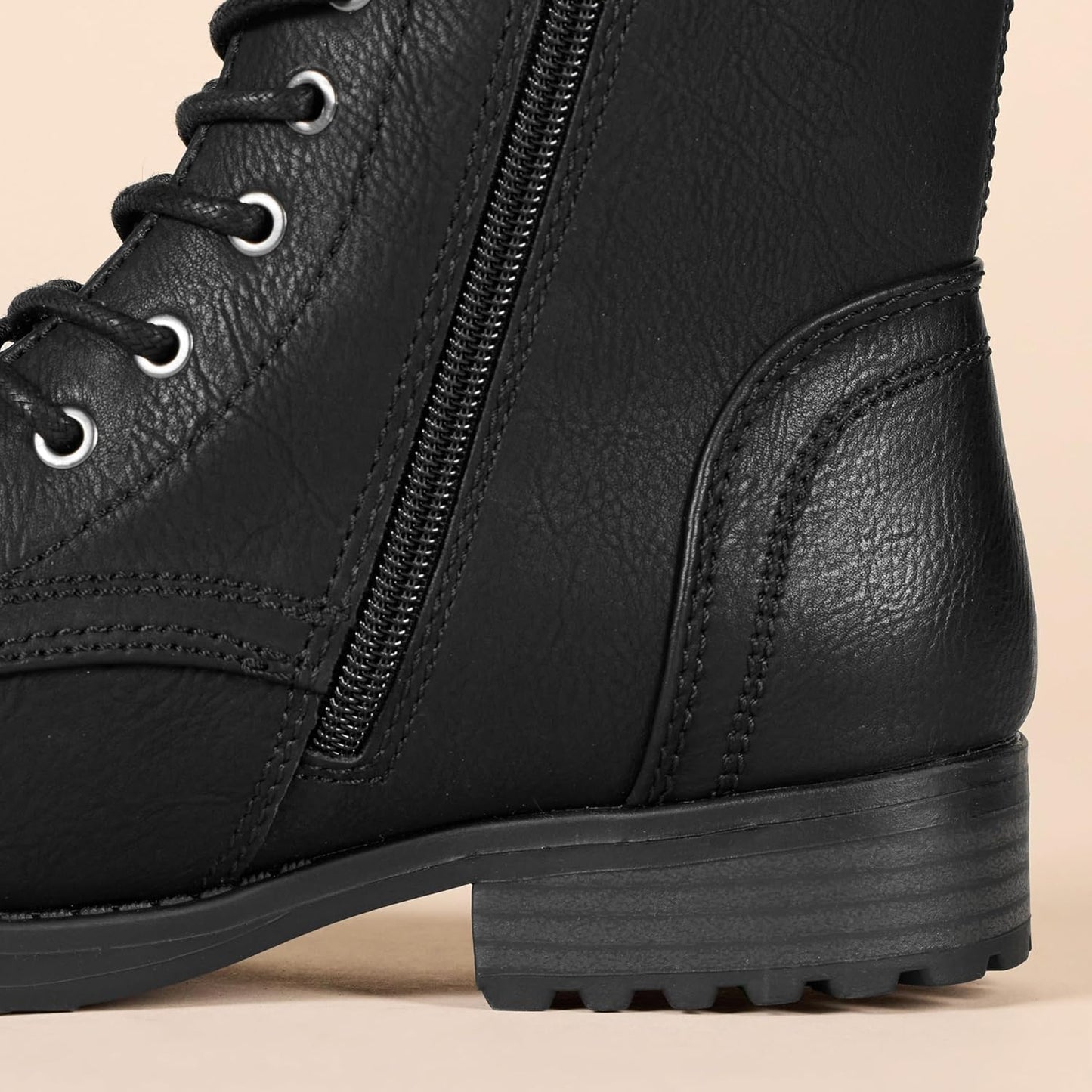 Womens Lace-Up Combat Boots