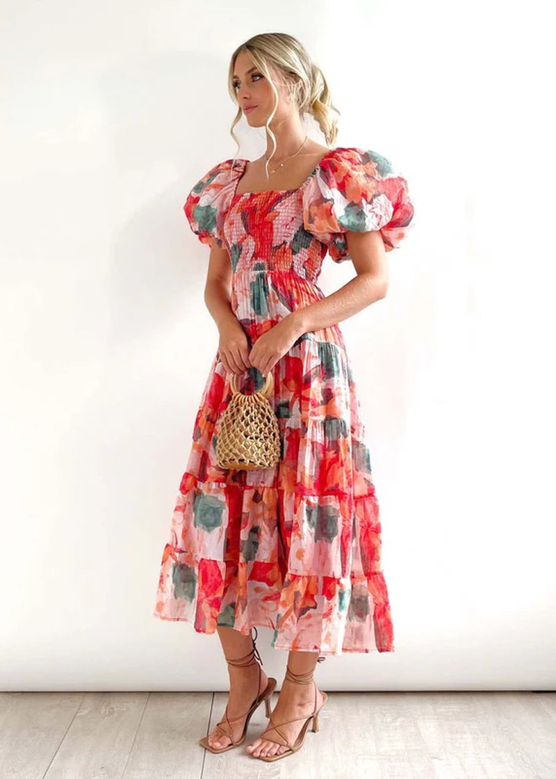 Women'S Dress off Shoulder High Waist Dress