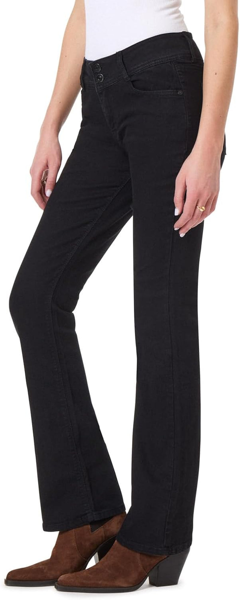 Luscious Curvy Bootcut Jeans for Women Mid-Rise Insta Stretch Denim, Size Inclusive Juniors Jeans, Sizes 0 to 24