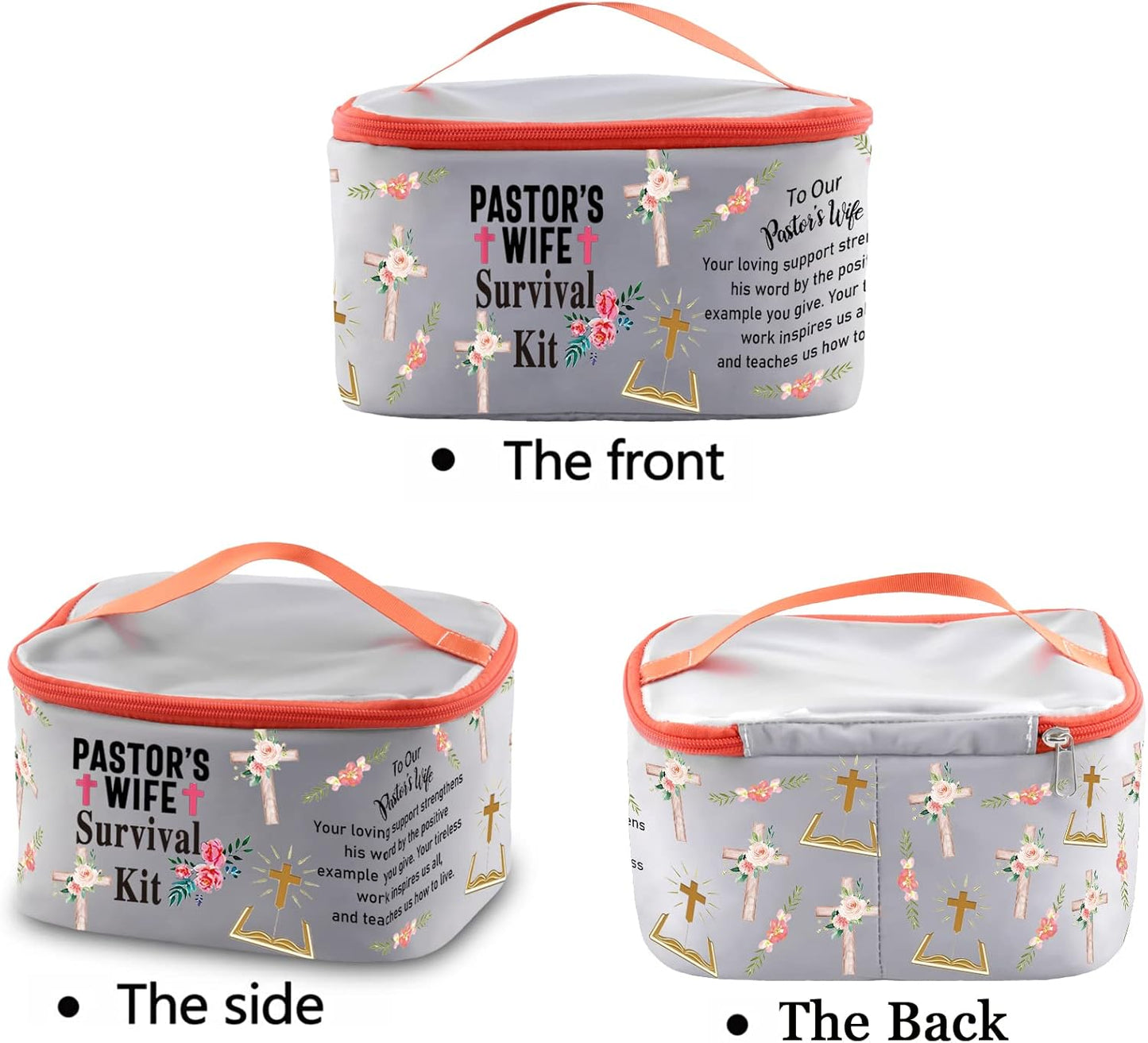 Pastor'S Wife Survival Kit Pastor Wife Makeup Organizer Bag Bible Study Toiletry Case Priest Wife Minister Wife Gift(-Lt)