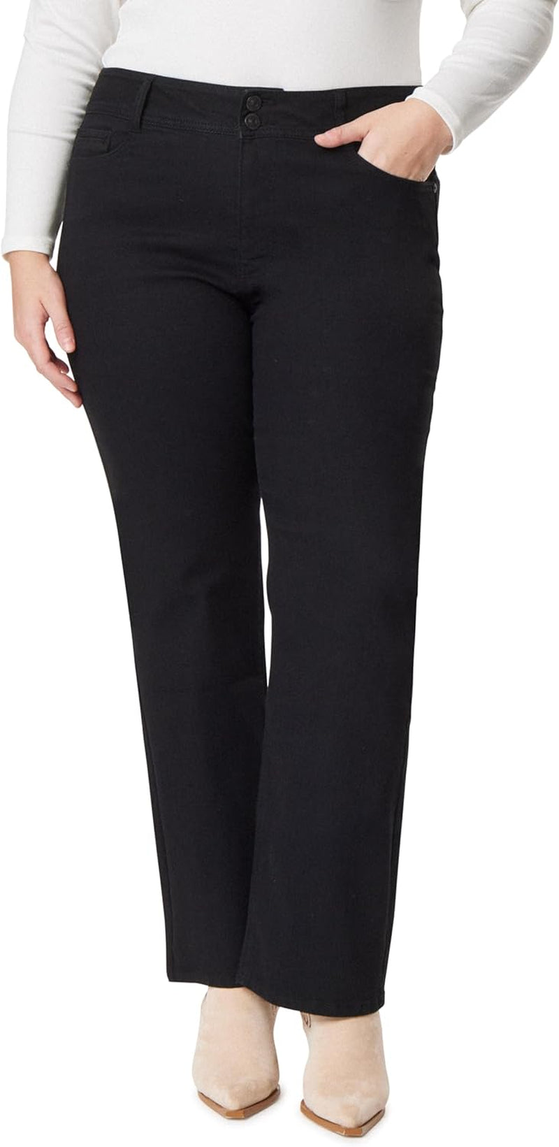 Luscious Curvy Bootcut Jeans for Women Mid-Rise Insta Stretch Denim, Size Inclusive Juniors Jeans, Sizes 0 to 24