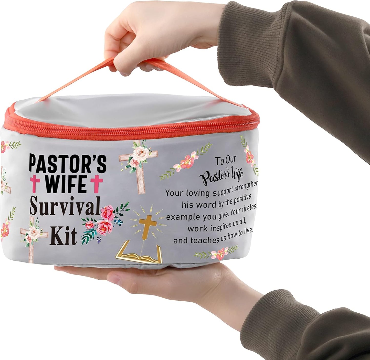 Pastor'S Wife Survival Kit Pastor Wife Makeup Organizer Bag Bible Study Toiletry Case Priest Wife Minister Wife Gift(-Lt)